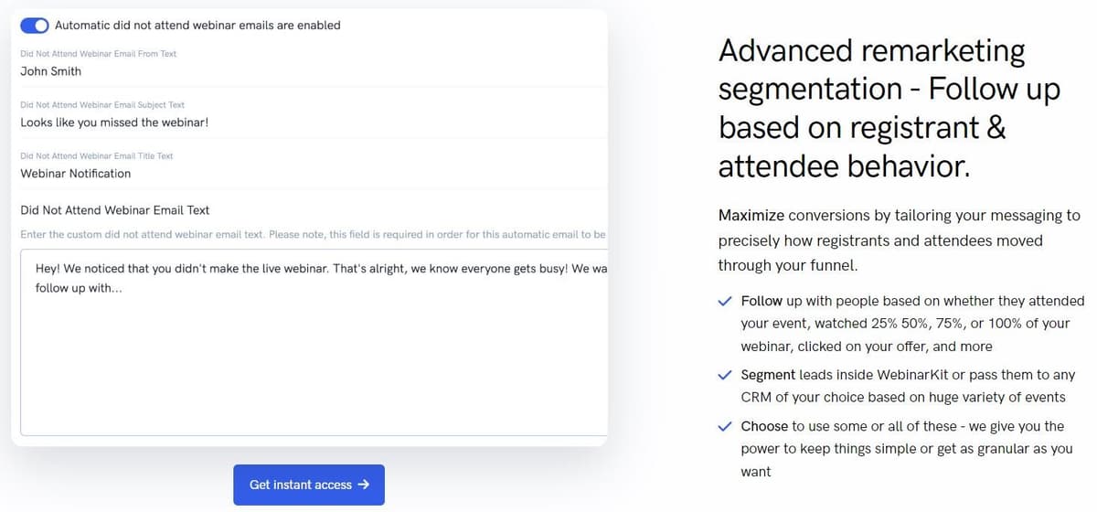 WebinarKit Audience Segmentation