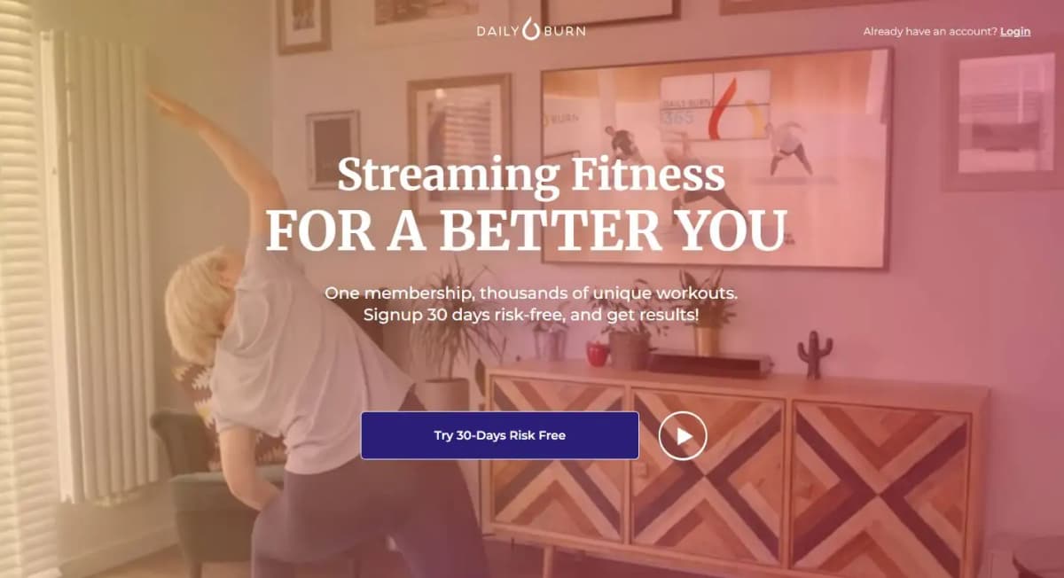 Daily Burn online workout programs and streaming content