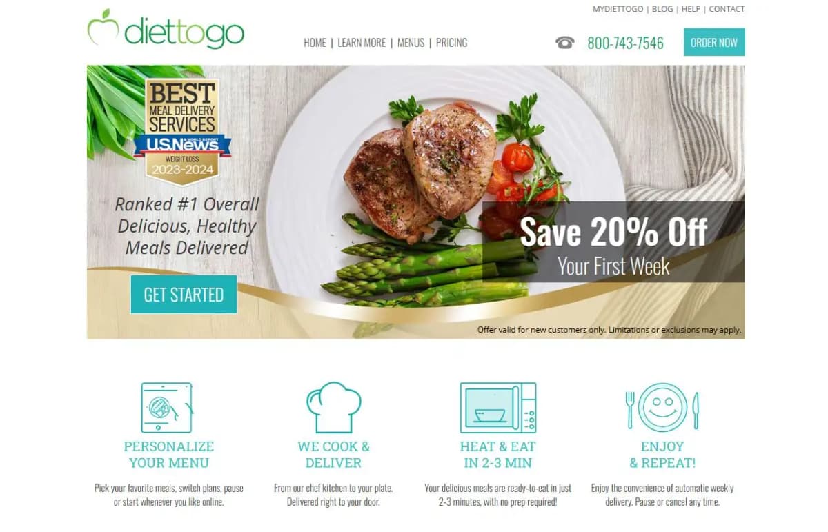 Diet-to-Go - prepared meal plans for weight loss