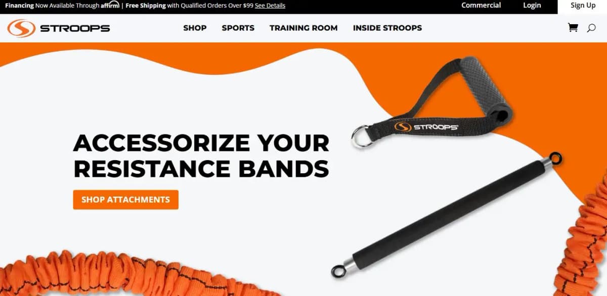 Stroops Slastix resistance bands and training gear