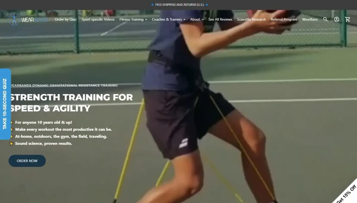 WearBands wearable resistance training system