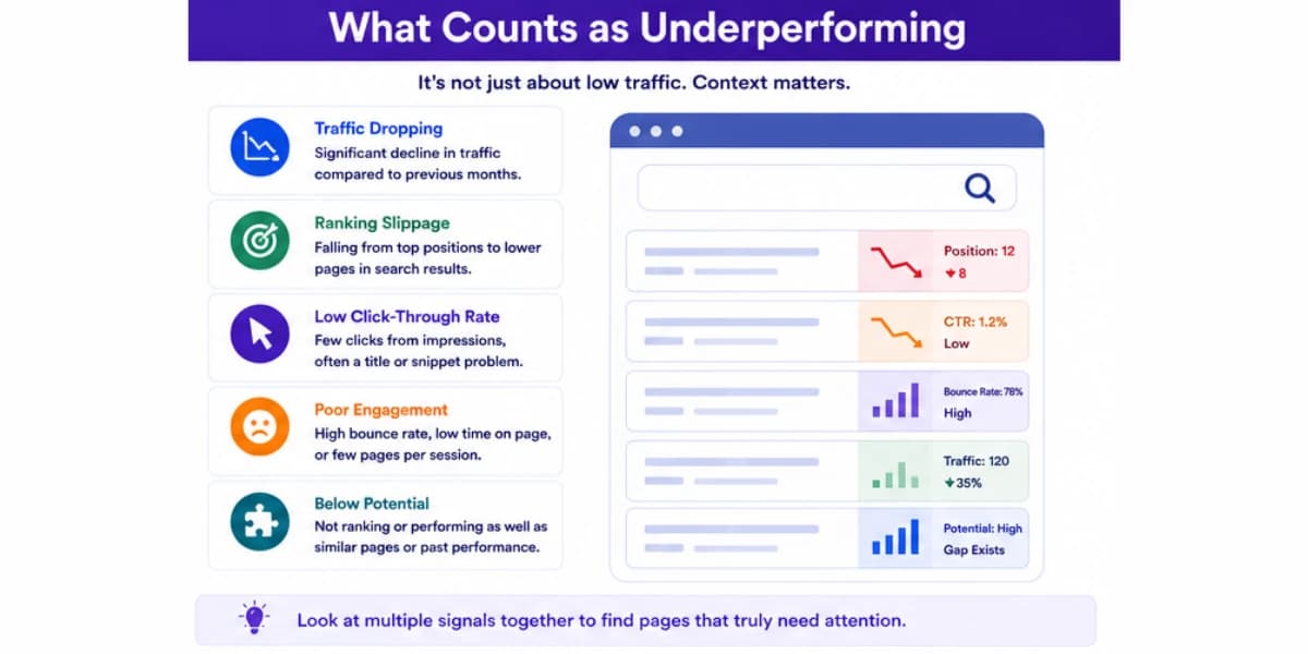 What counts as underperforming