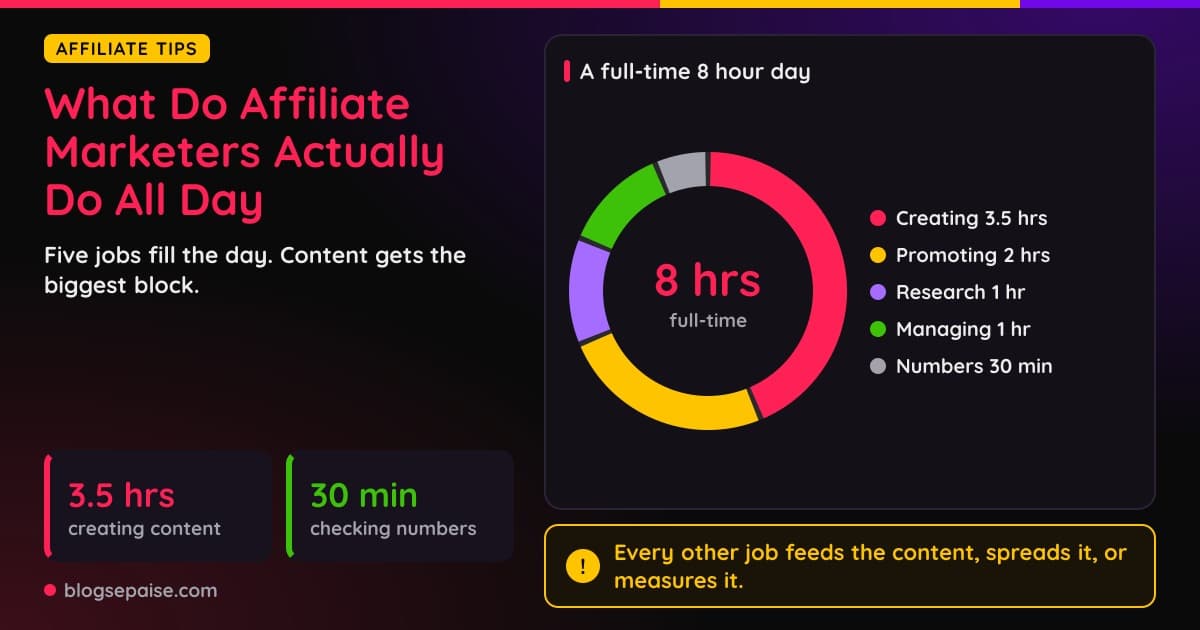What do affiliate marketers actually do all day