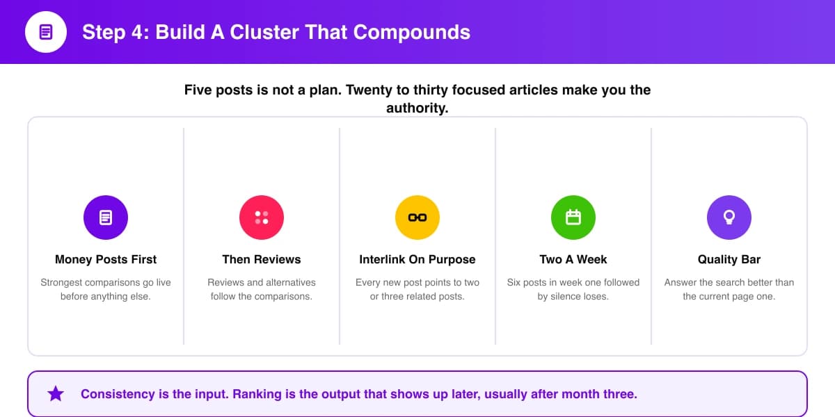 Building a content cluster that compounds