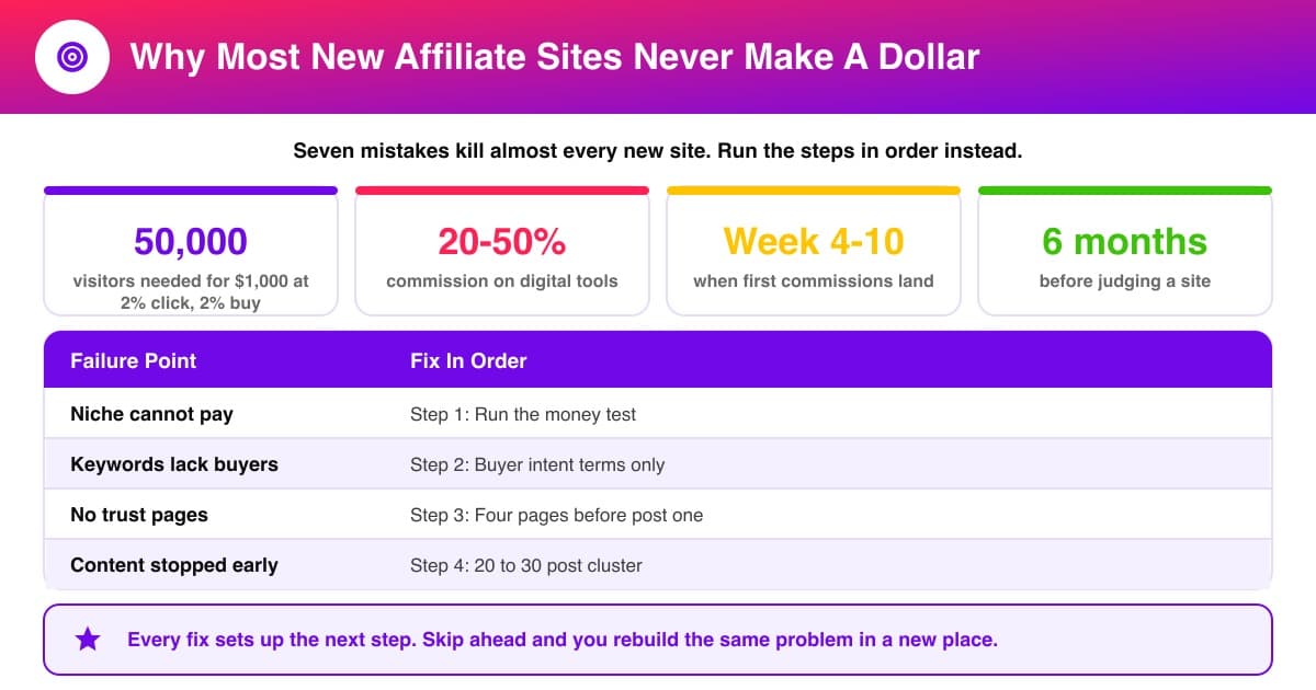 Why most new affiliate sites never make a dollar