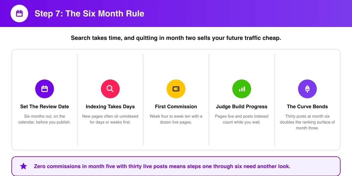 The six month rule for new affiliate sites