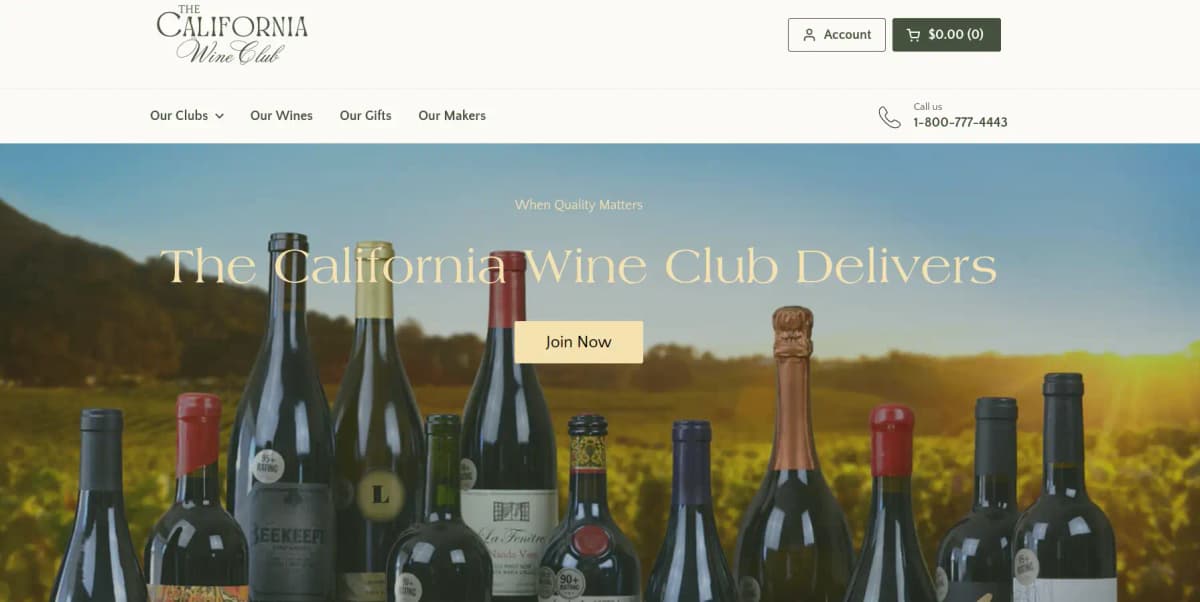 California Wine Club curated shipments