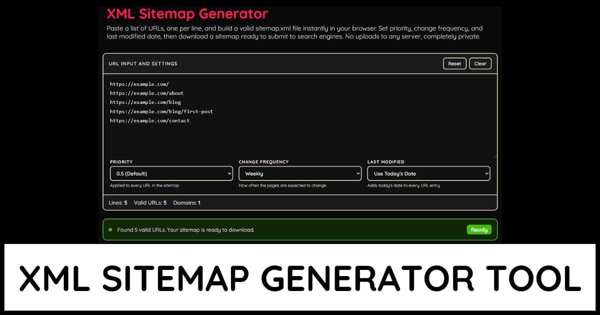 XML Sitemap Generator