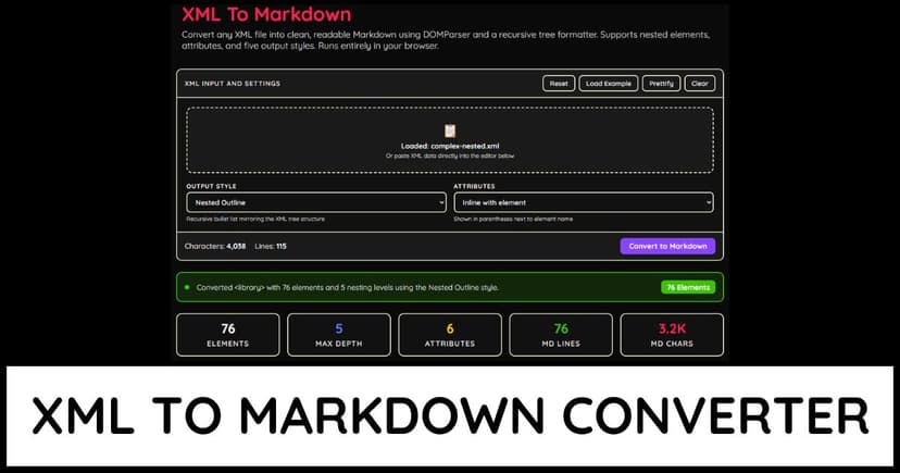 XML to Markdown