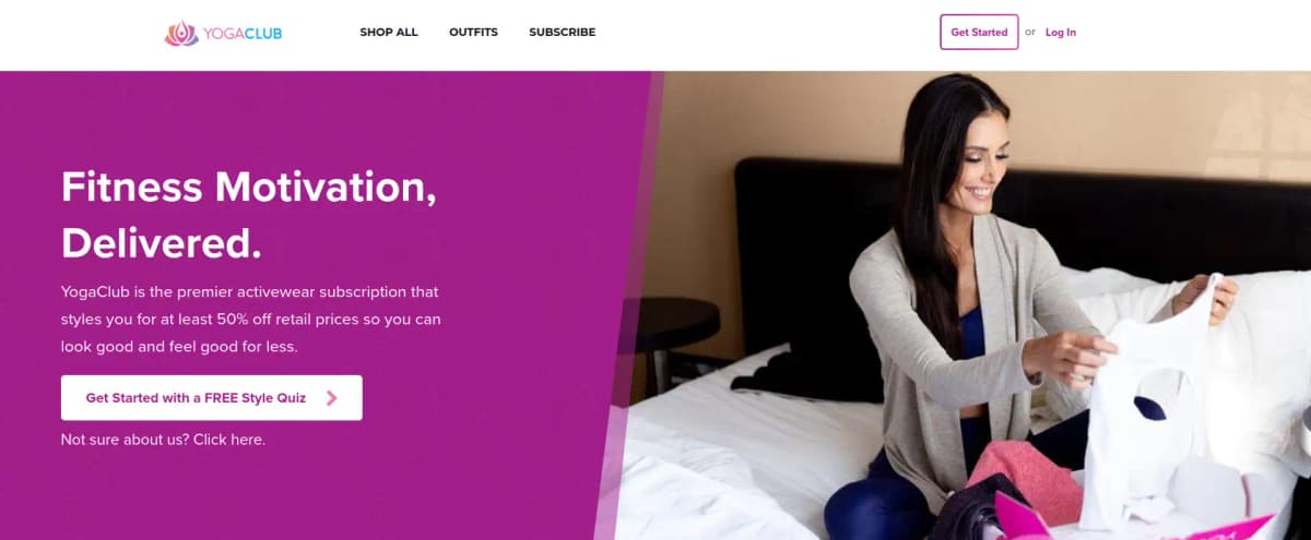 YogaClub activewear subscription service
