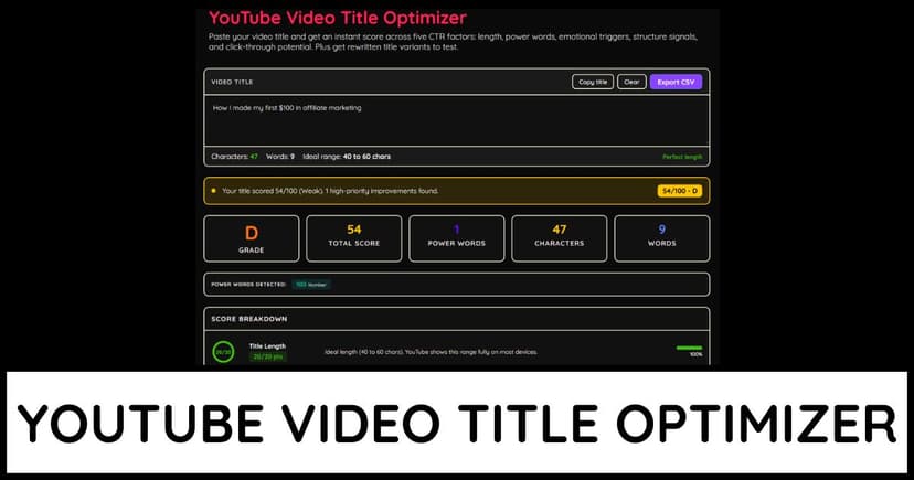 Youtube Title Optimizer