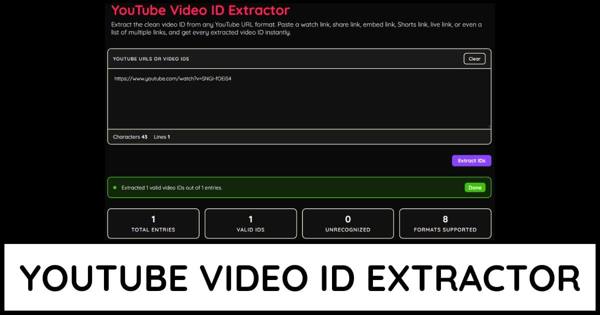 YouTube Video ID Extractor