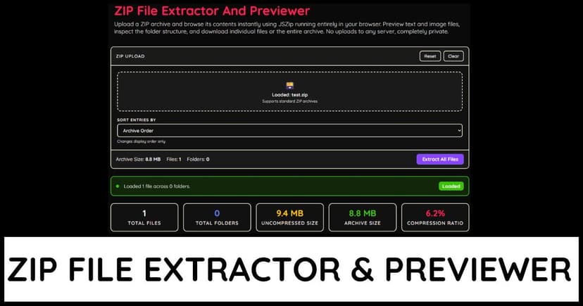 ZIP Extractor & Previewer
