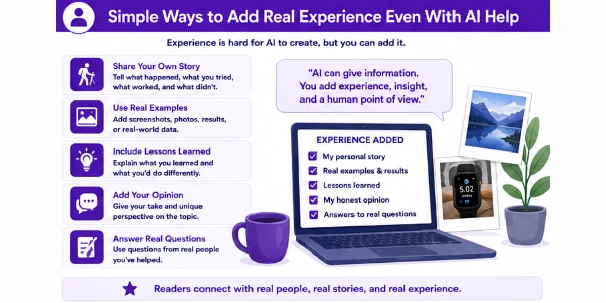 Add real experience with AI help