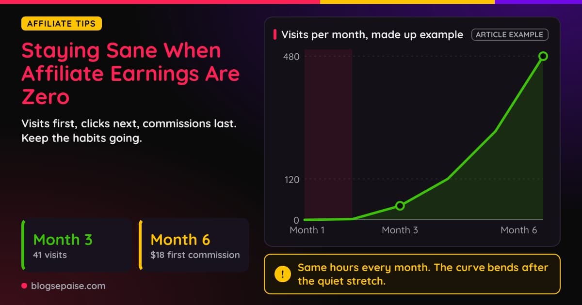 The slow start of affiliate marketing: staying sane when earnings are zero