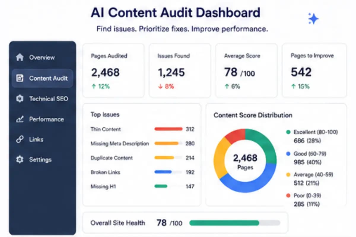 AI content audit analysis