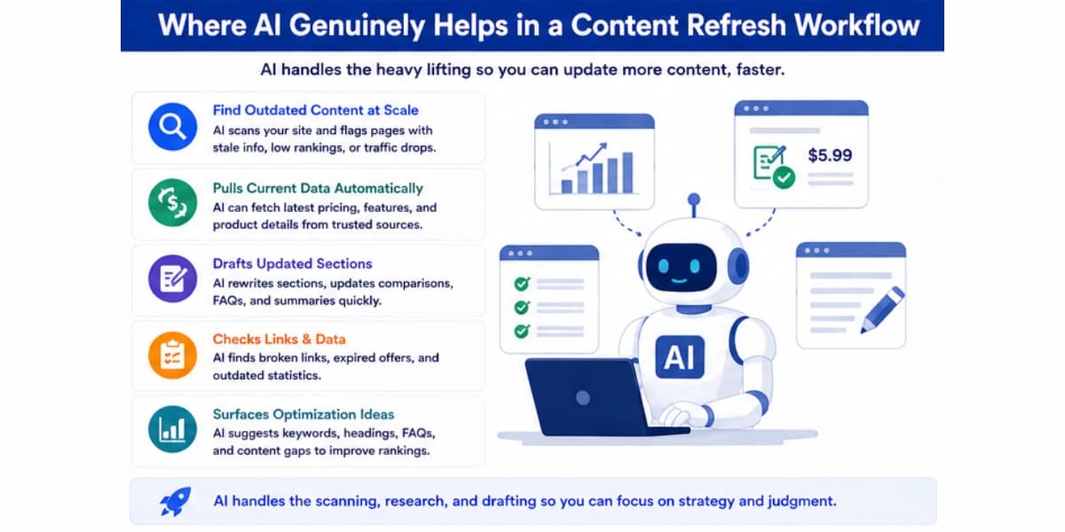 AI helps in content refresh workflow