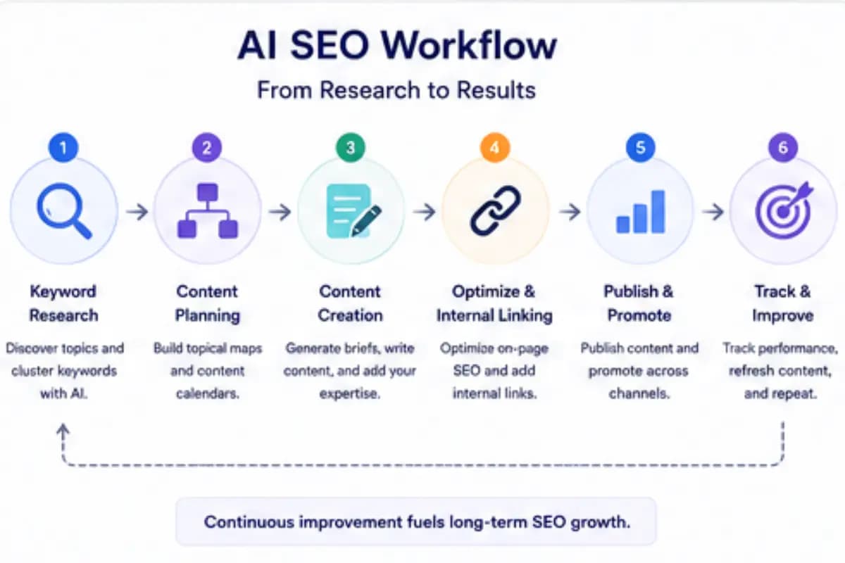 AI SEO workflow automation