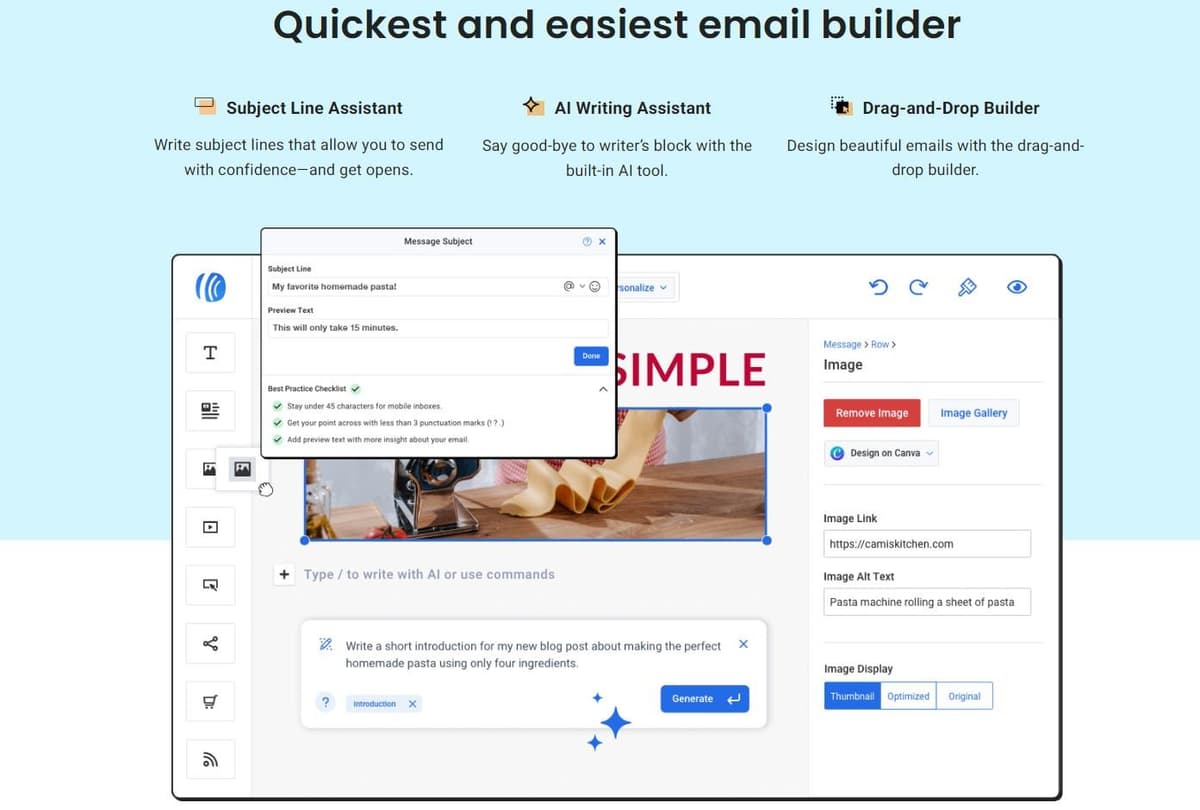 AWeber Email Builder