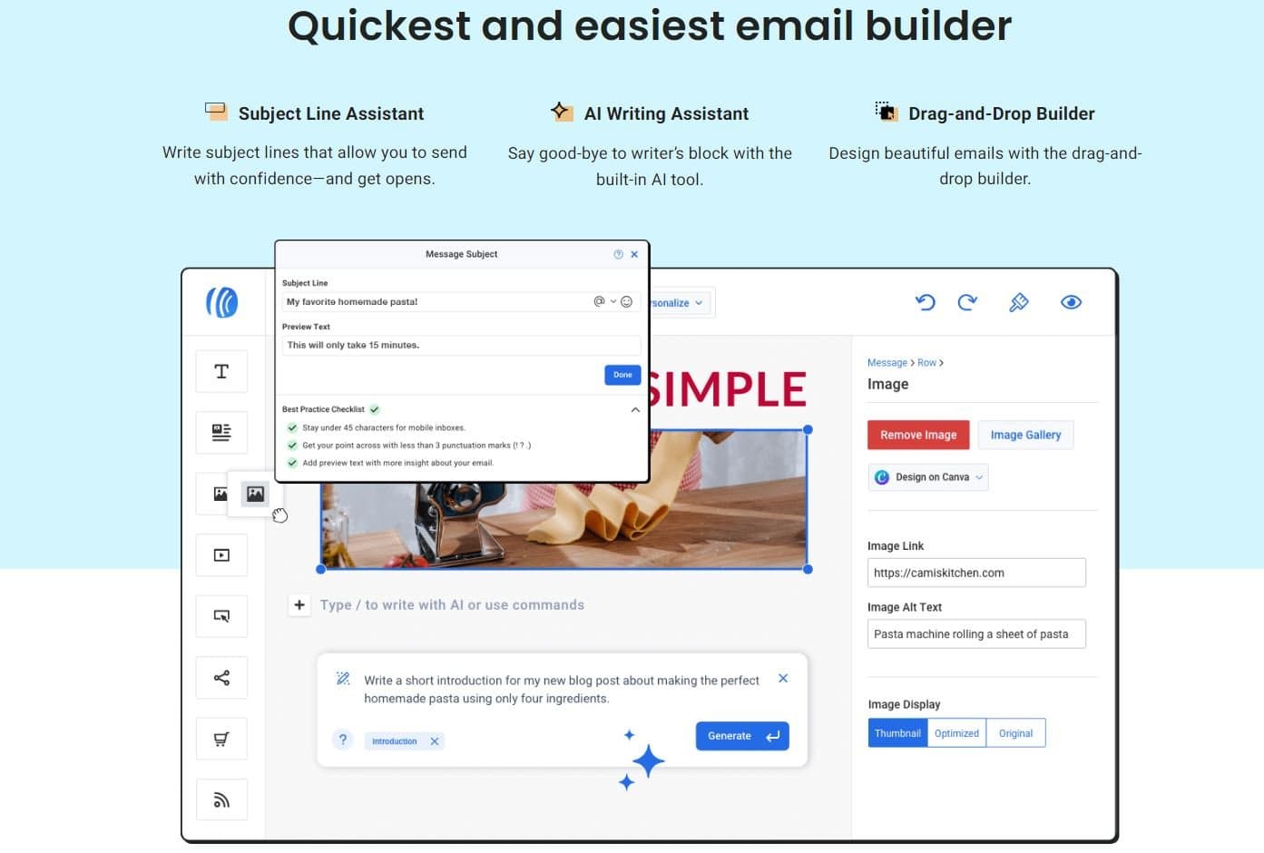 AWeber Email Builder