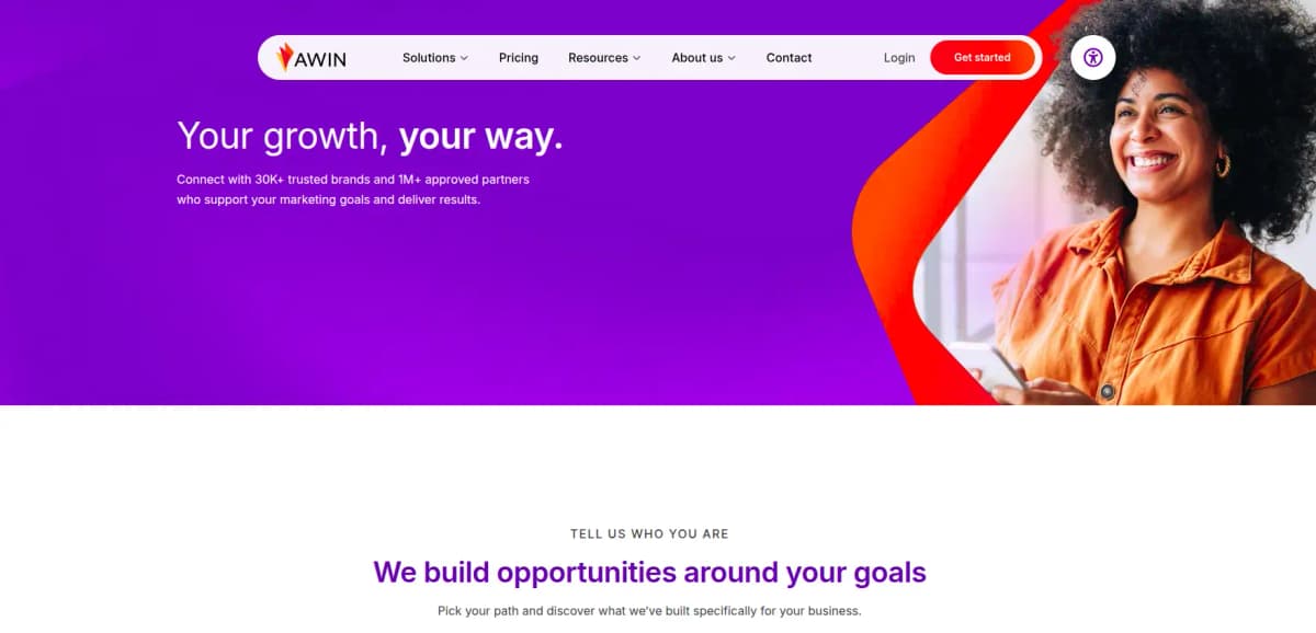 Awin affiliate marketing platform dashboard