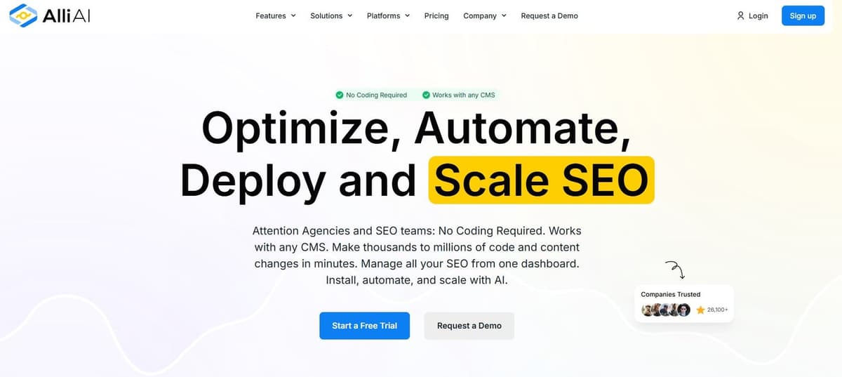 Alli AI - All-in-one SEO automation platform for scaling website optimization