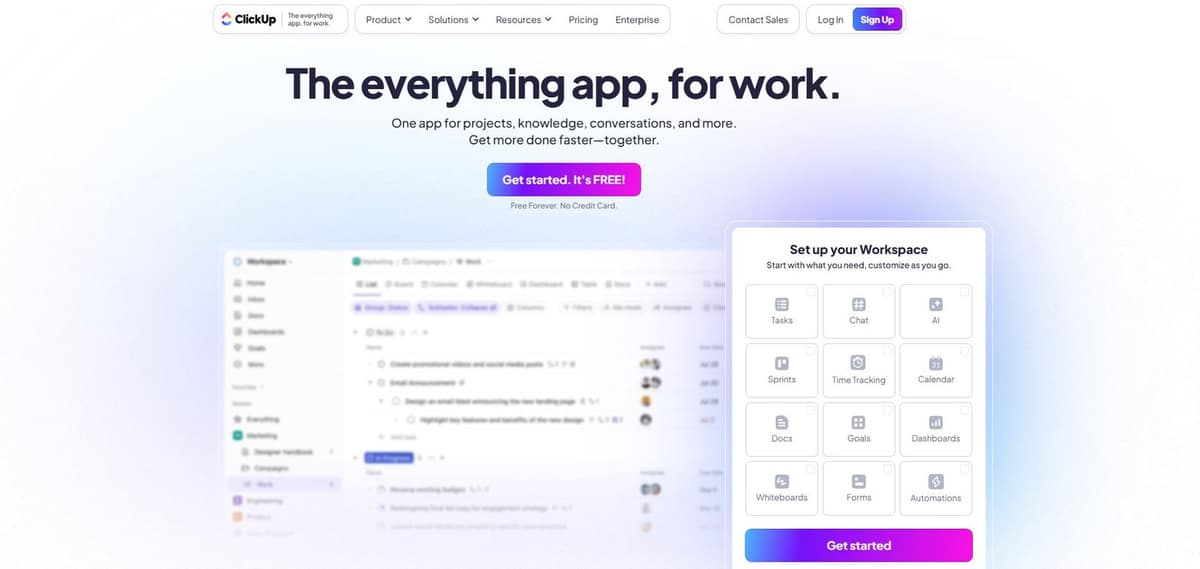 ClickUp - AI-powered project management and productivity platform for teams