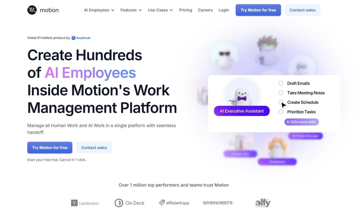 Motion AI - AI-powered task scheduling and calendar optimization platform