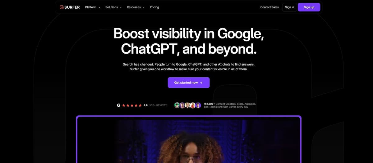Surfer SEO - AI-powered SEO optimization platform for content creators and marketers