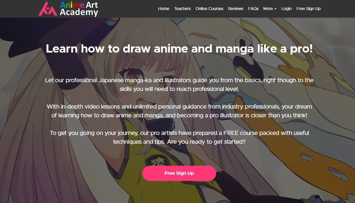 Anime Art Academy online anime and manga drawing courses