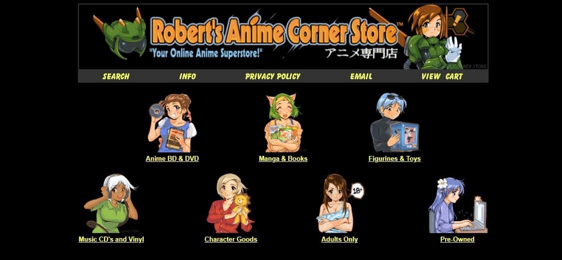Anime Corner Store extensive anime and manga inventory