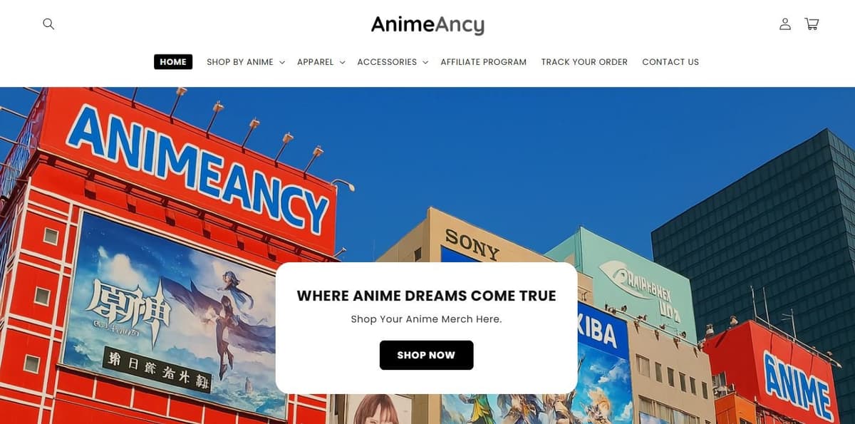 Animeancy trendy anime apparel and merchandise