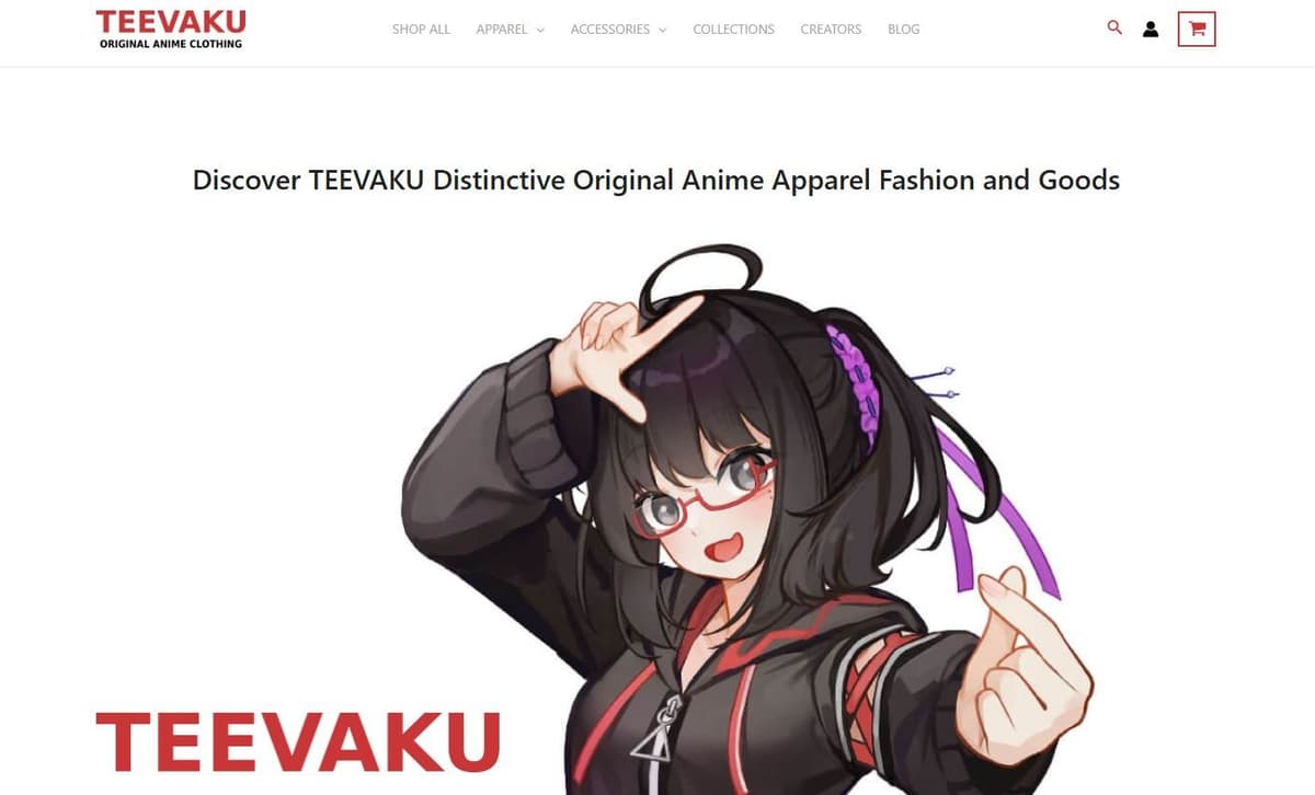 Teevaku anime-inspired clothing lineup