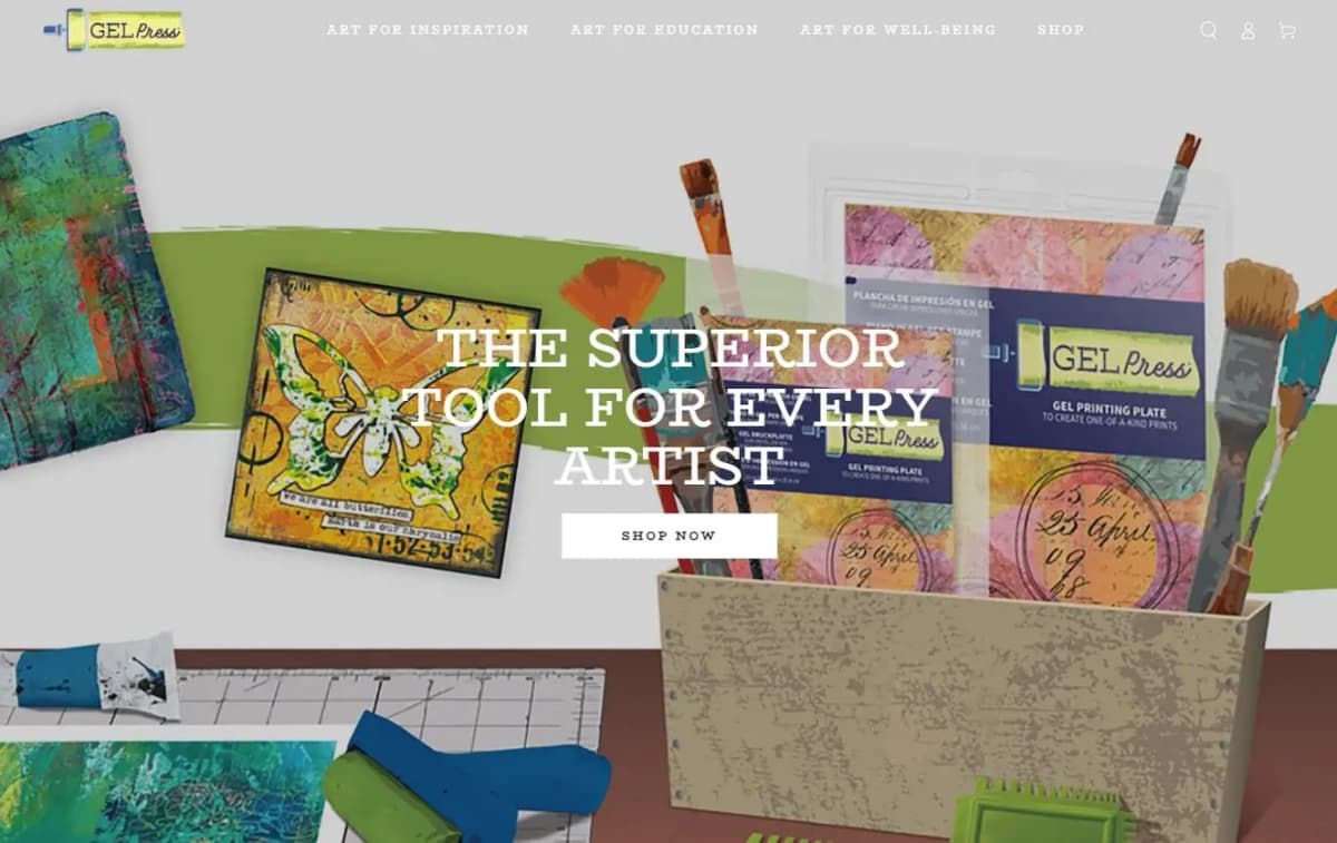 Gel Press mono-printing plates and art supplies