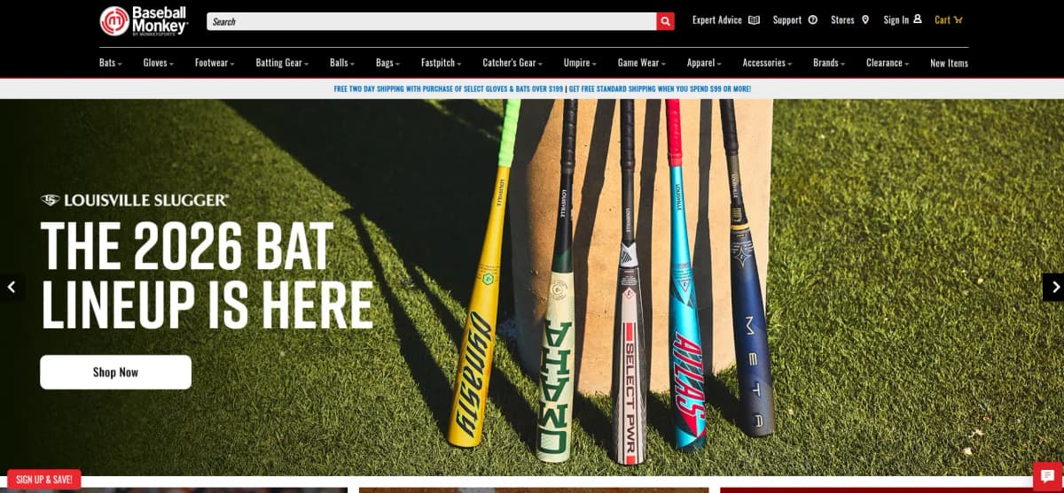 Baseball Monkey - Online retailer for baseball and softball gear