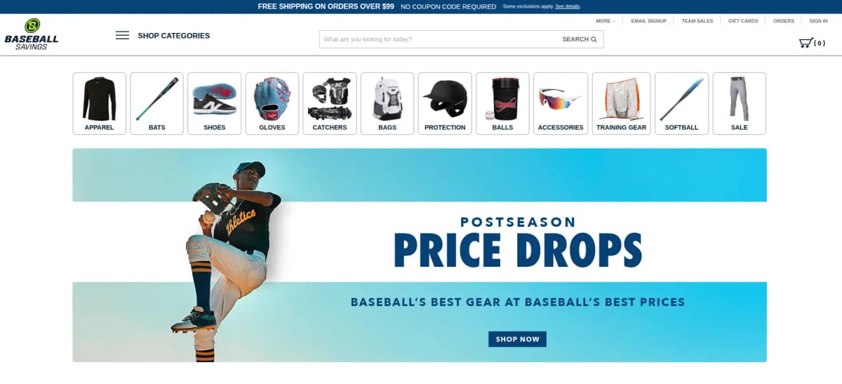 Baseball Savings - Trusted online store for baseball and softball equipment