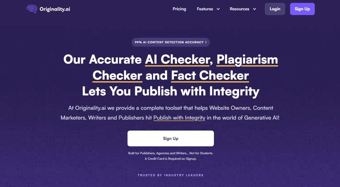 Originality.ai content optimization tool
