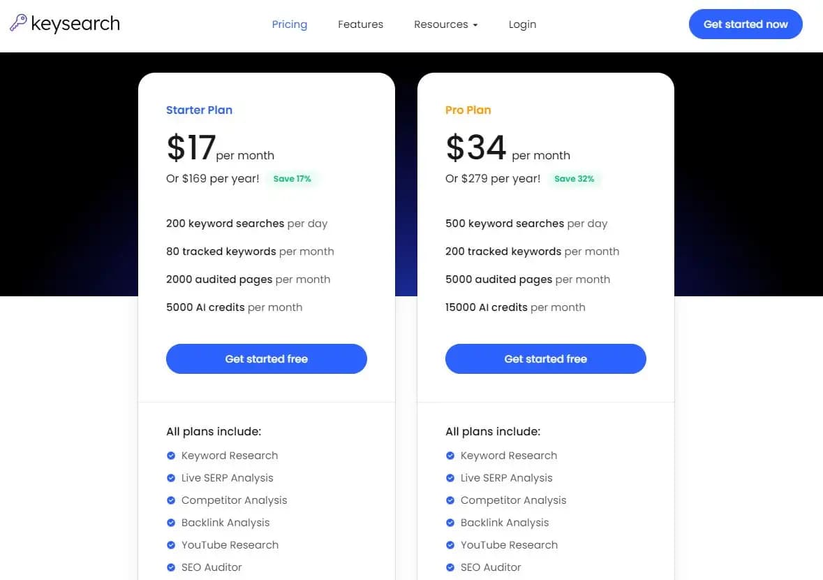 Keysearch pricing