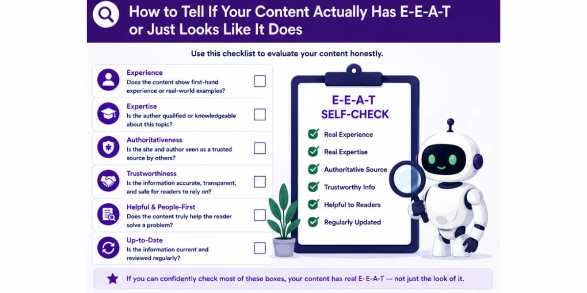 Check content for E-E-A-T