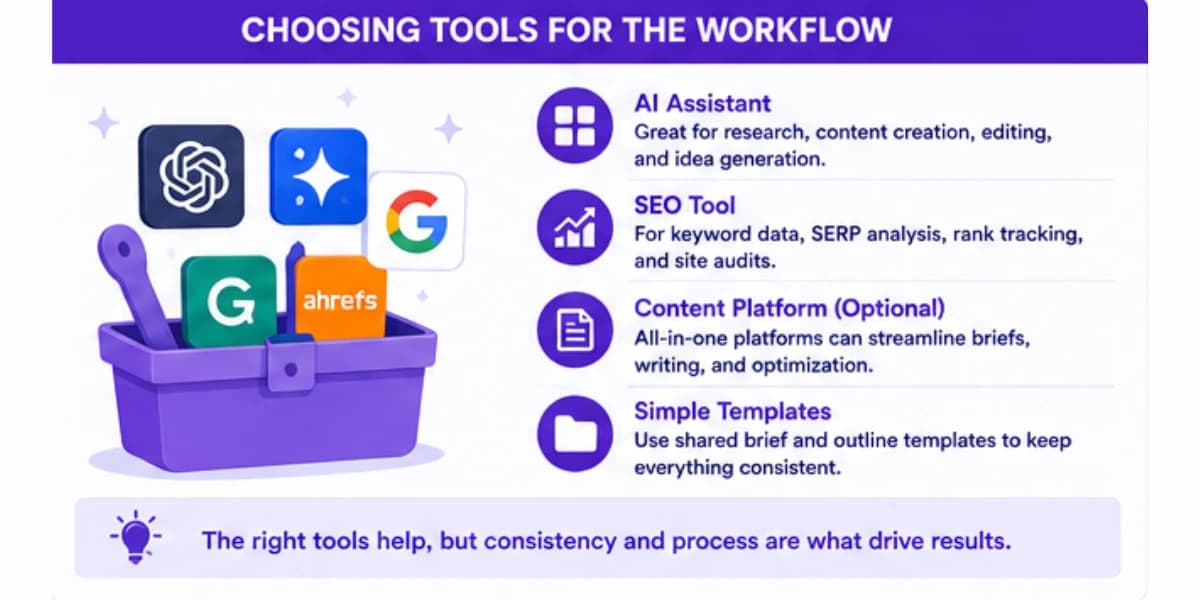Choosing tools for workflow