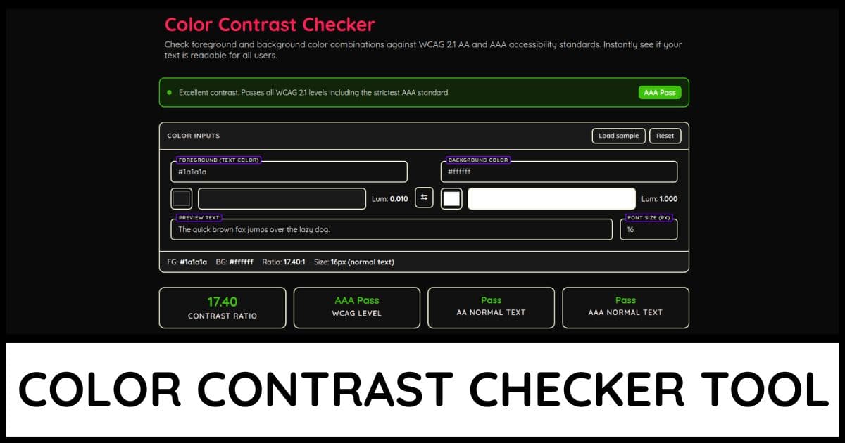 Color Contrast Checker