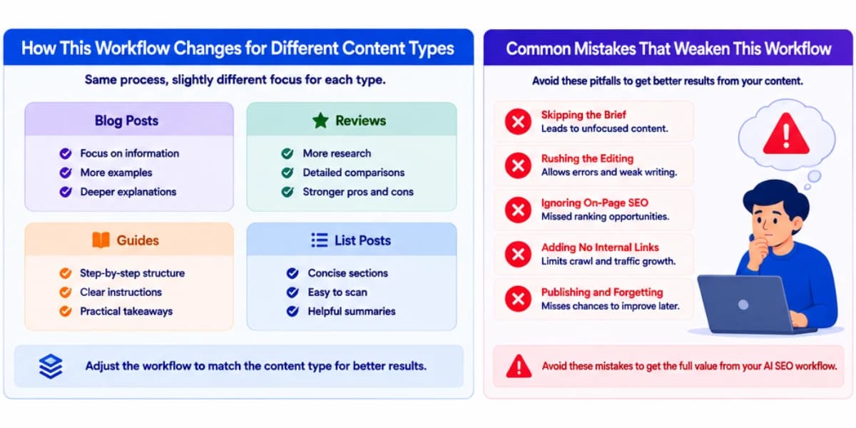 Common workflow mistakes to avoid