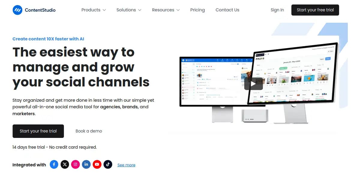 ContentStudio Homepage