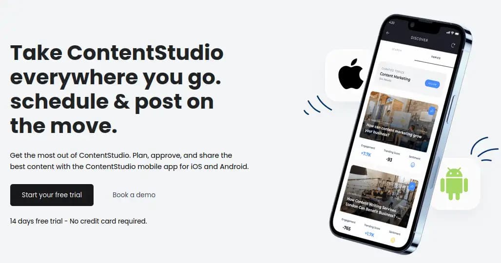 ContentStudio Mobile Apps