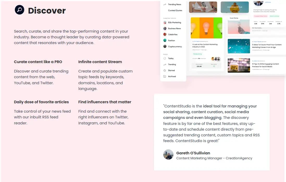 ContentStudio Content Discovery