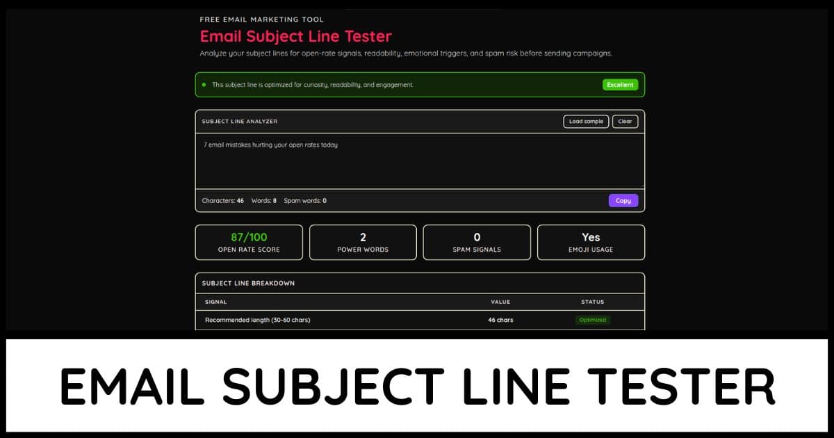 Email Subject Line Tester