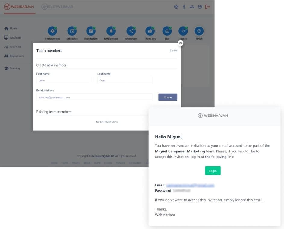 EverWebinar Add Team Members