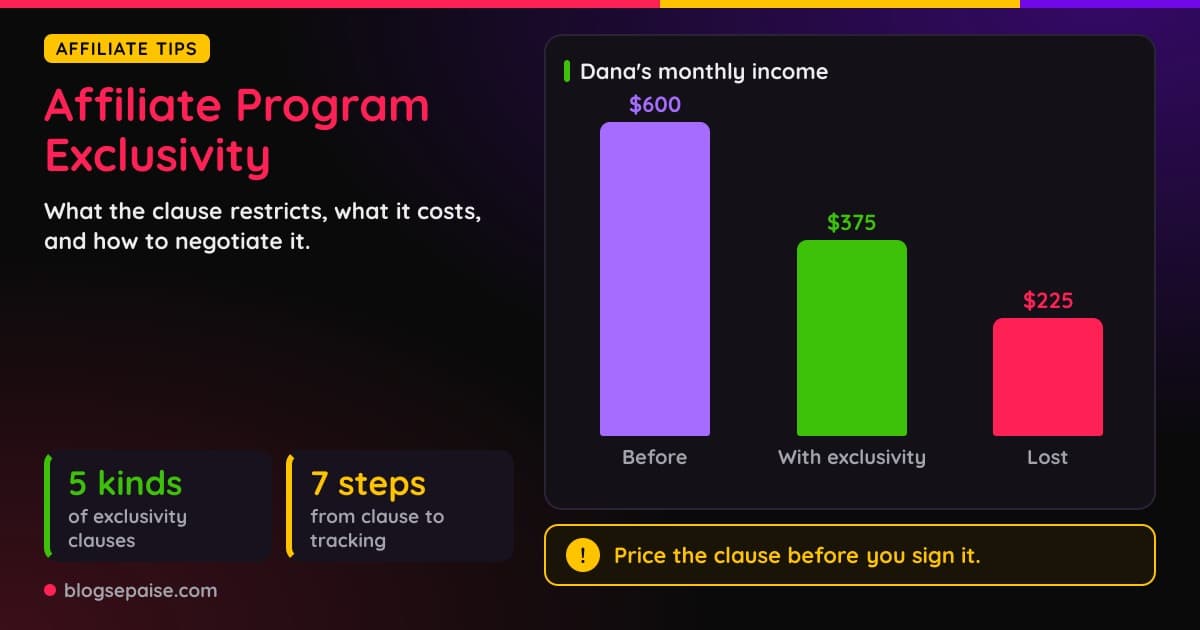 Exclusivity clauses in affiliate programs: what they actually restrict
