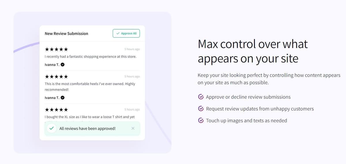 Fera Customizable Review Submissions