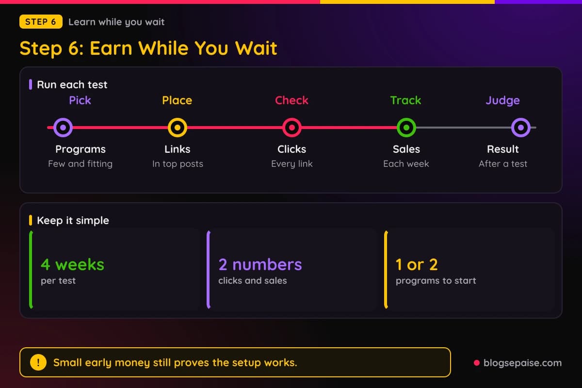 Timeline of how to run an instant program test, with stats on test length and numbers to track